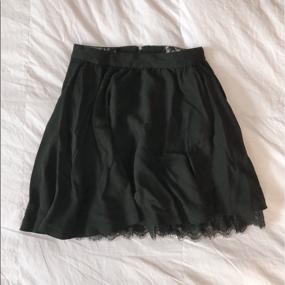 Black Skirt w/ Lace Underlay